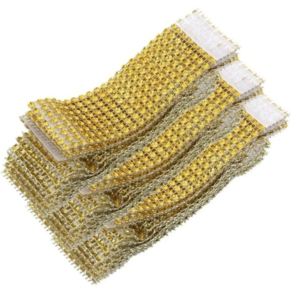 New 24pcs Decorative Napkin Rings with Rhinestones Inlaid Elegant Napkin Holders